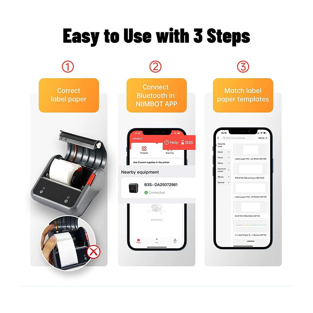 A Photo Of Niimbot B3S - Label Printer with Tape