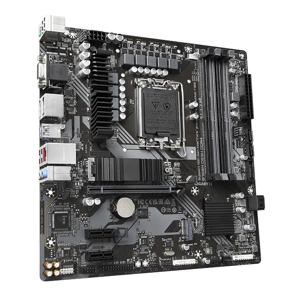 A Photo Of Gigabyte B760M DS3H DDR4 Motherboard | Intel 14th/13th/12th Gen | PCIe 4.0 | 2.5GbE LAN | USB-C 10Gb/s