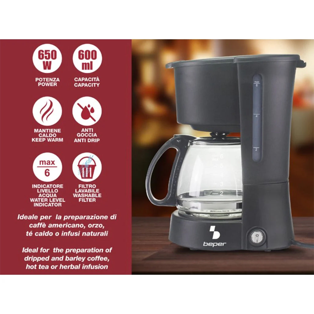 A Photo Of Beper Drip Coffee Maker 600W -BC060