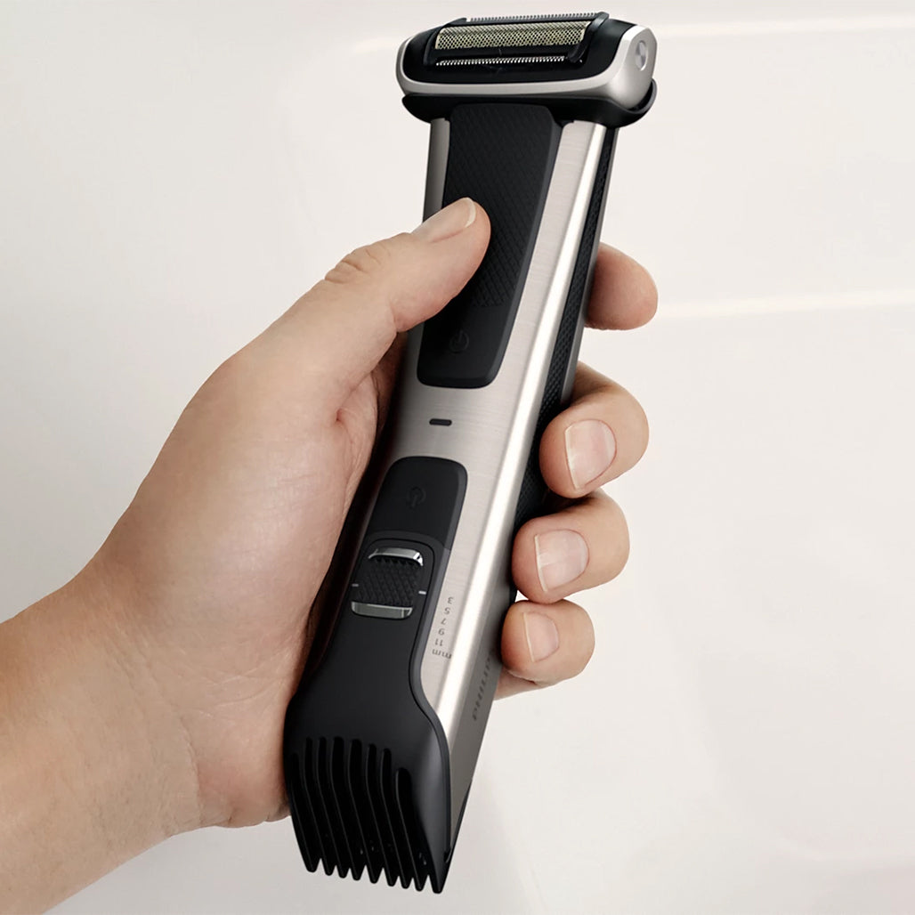 A Photo Of Philips Bodygroom 7000 Wet & Dry Body Hair Trimmer and Shaver for Men – Skin-Safe Grooming with Dual-Sided Design