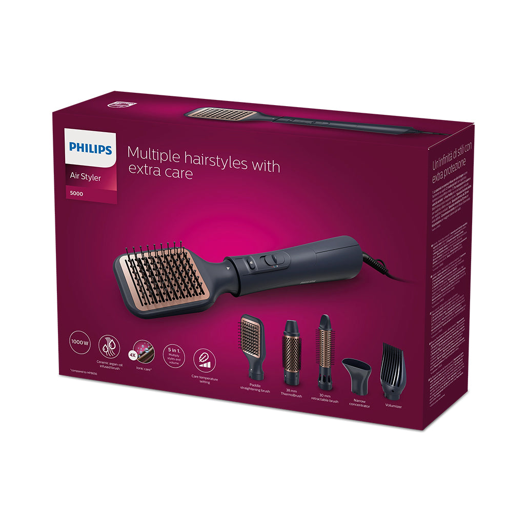 A Photo Of Philips 5000 Series Air Styler BHA530/03 with 5 Attachments