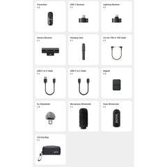 A Photo Of BOYA Magic AI Microphone | 4-in-1 Wireless Mic with 40dB Noise Cancellation