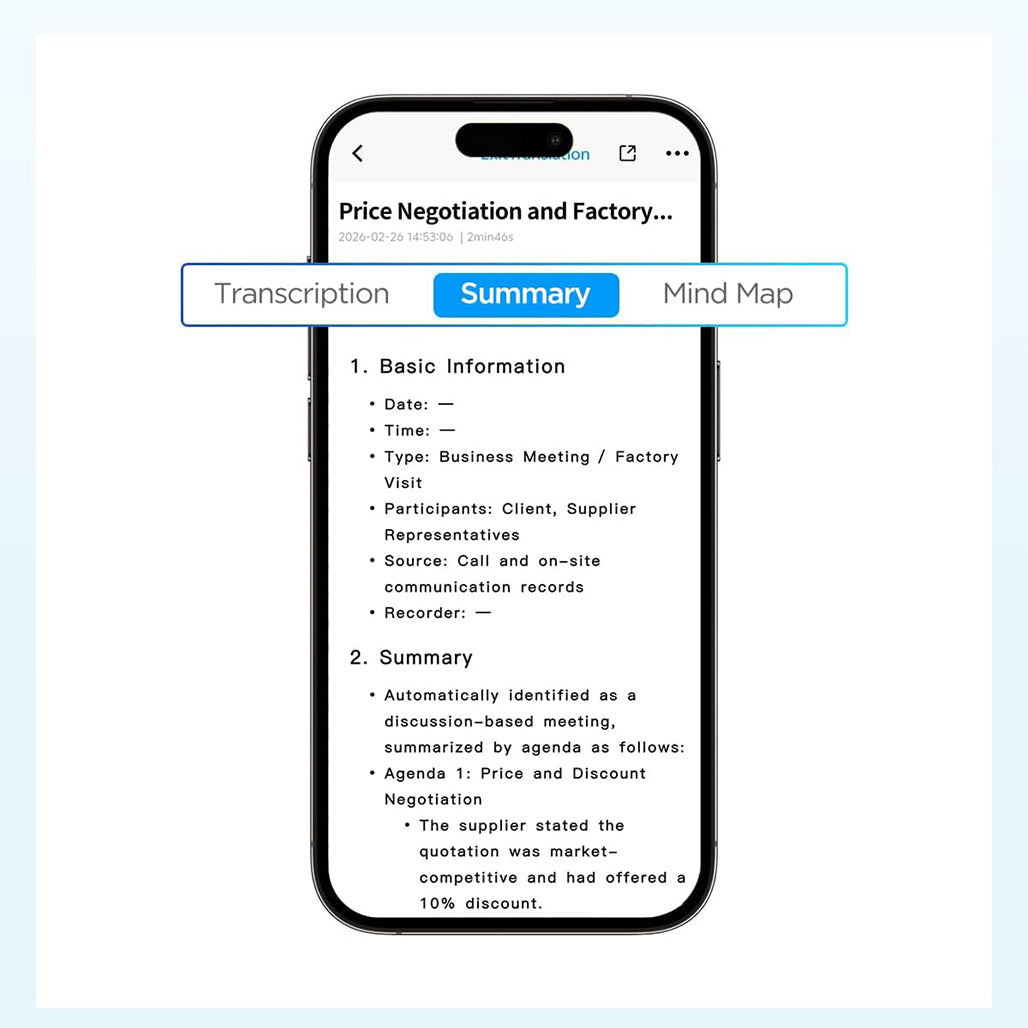 A Photo Of BOYA Notra AI Voice Recorder – Smart Transcription Device with ChatGPT & Gemini AI