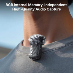 A Photo Of BOYA BOYAMIC 2 Wireless Lavalier Microphone with AI Noise Cancellation