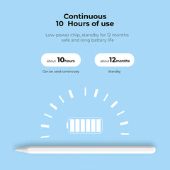 A Photo Of BluPebble Sketch Pro Stylus Pencil - White | Precision Tool for iPad Pro, Air & Mini