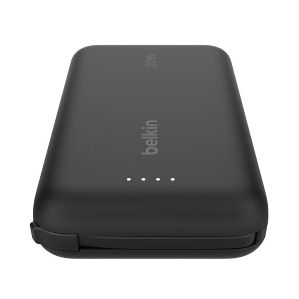 A Photo Of Belkin BoostCharge 10,000mAh USB-C Power Bank with Integrated Cable – 20W Fast Charging & Dual Device Support