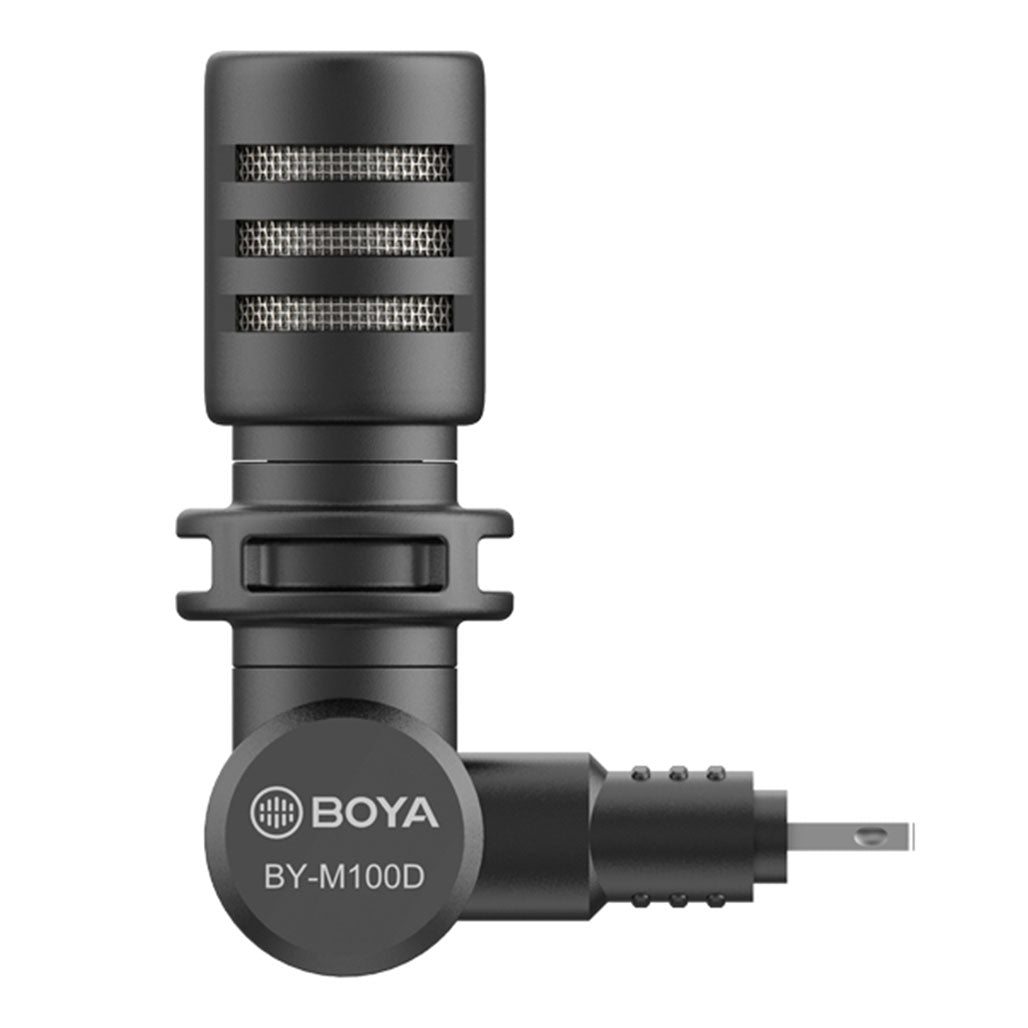 A Photo Of Boya BY-M100D - Miniature Condenser Microphone for iOS Devices