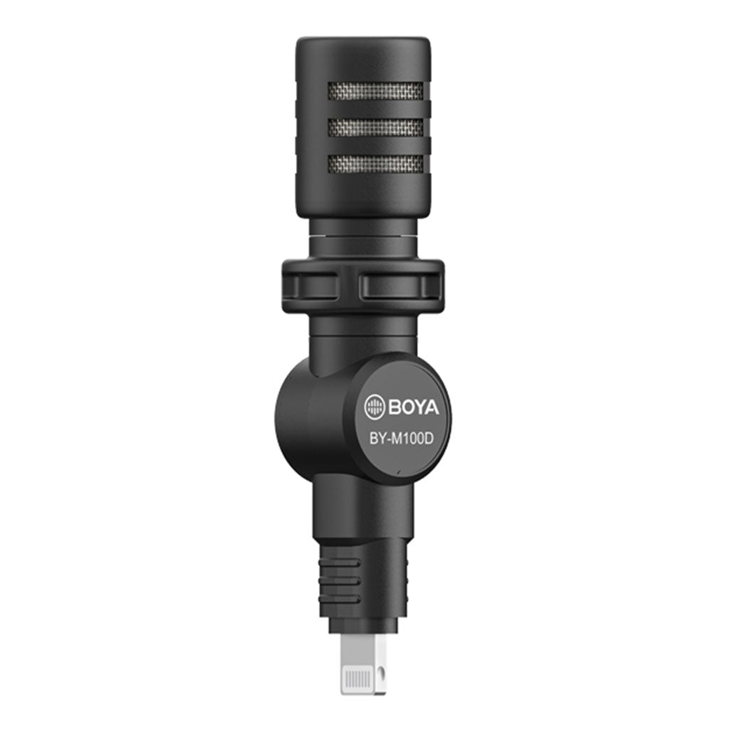 A Photo Of Boya BY-M100D - Miniature Condenser Microphone for iOS Devices