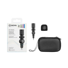 A Photo Of Boya BY-M100D - Miniature Condenser Microphone for iOS Devices