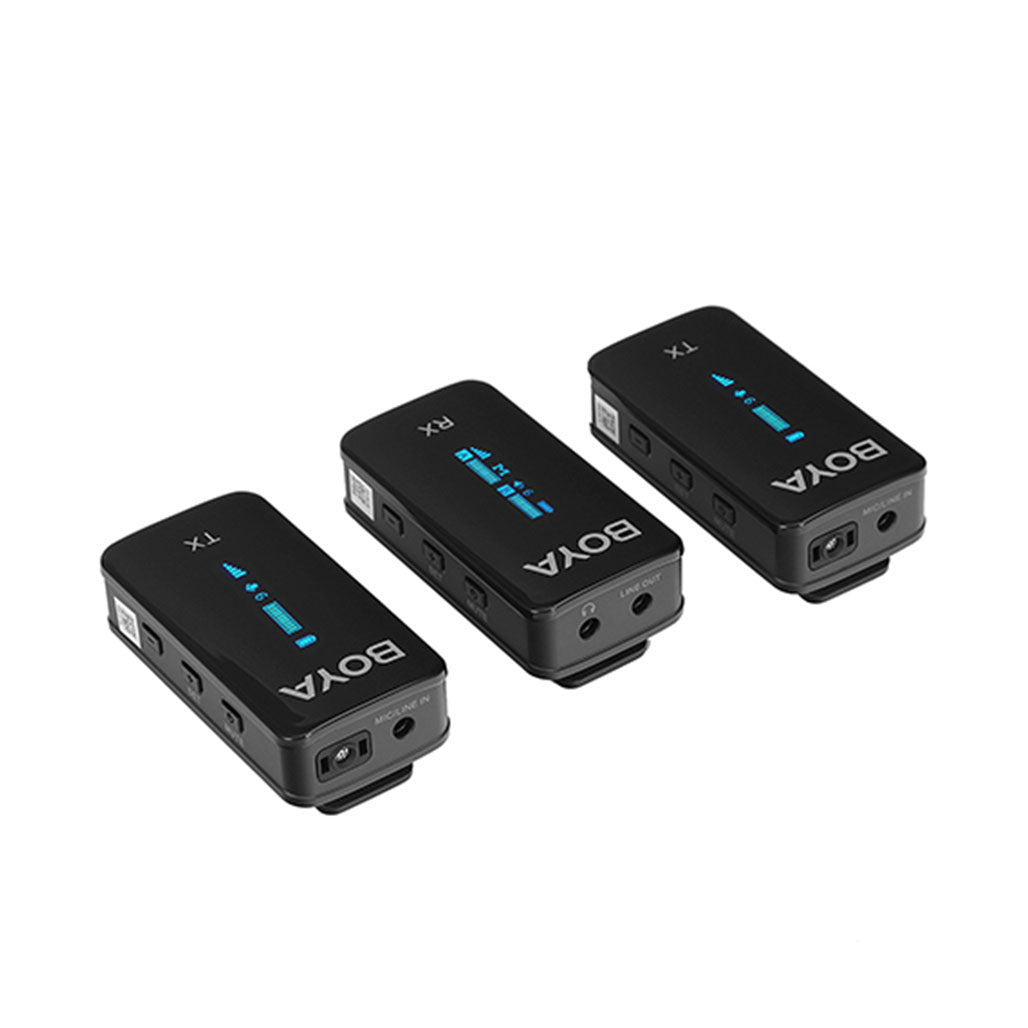 A Photo Of Boya BY-XM6-S2 - 2.4GHz Ultra-Compact Wireless Microphone System