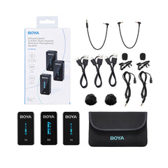 A Photo Of Boya BY-XM6-S2 - 2.4GHz Ultra-Compact Wireless Microphone System