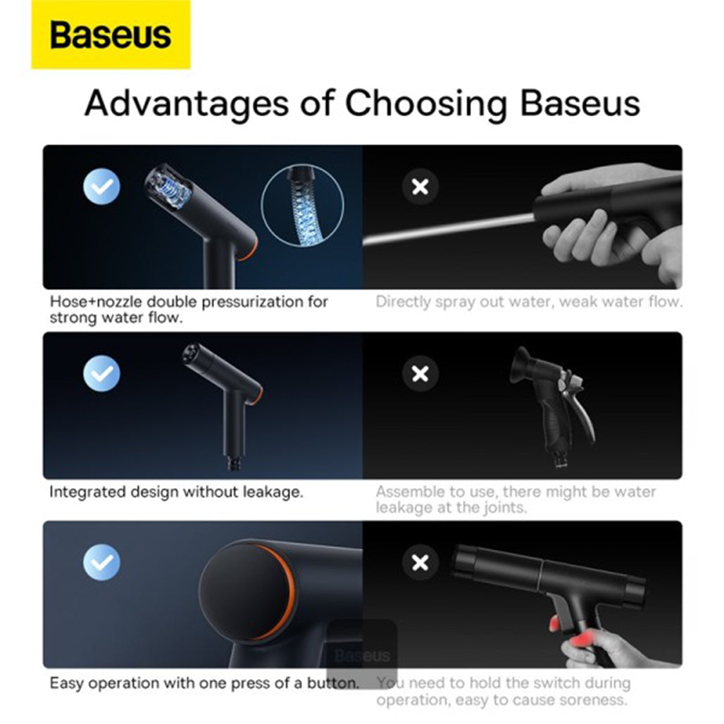 A Photo Of Baseus GF3 Metal Handheld Nozzle Sprayer with 30M Hose