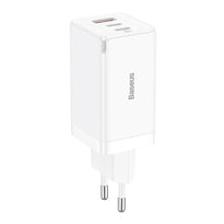 Baseus GaN5 Pro 3-Port Fast Charger 65W - White