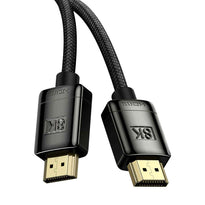 Baseus HD HDMI 8K to HDMI 8K Adapter Cable (Zinc Alloy) 1m Black