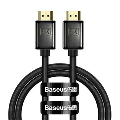 A Photo Of Baseus HD HDMI 8K to HDMI 8K Adapter Cable (Zinc Alloy) 1m Black
