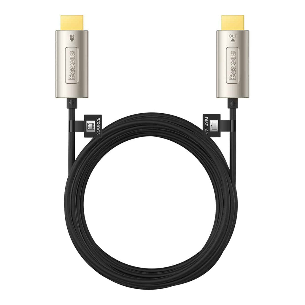 A Photo Of Baseus High Definition Series 10M Optical Fiber HDMI to HDMI Cable - 4K@60Hz, Black