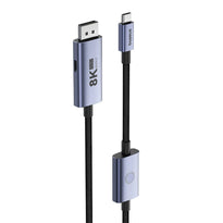 Baseus High Definition Type-C to DP 8K Adapter Cable 1.5m with PD 100W - Cluster Black