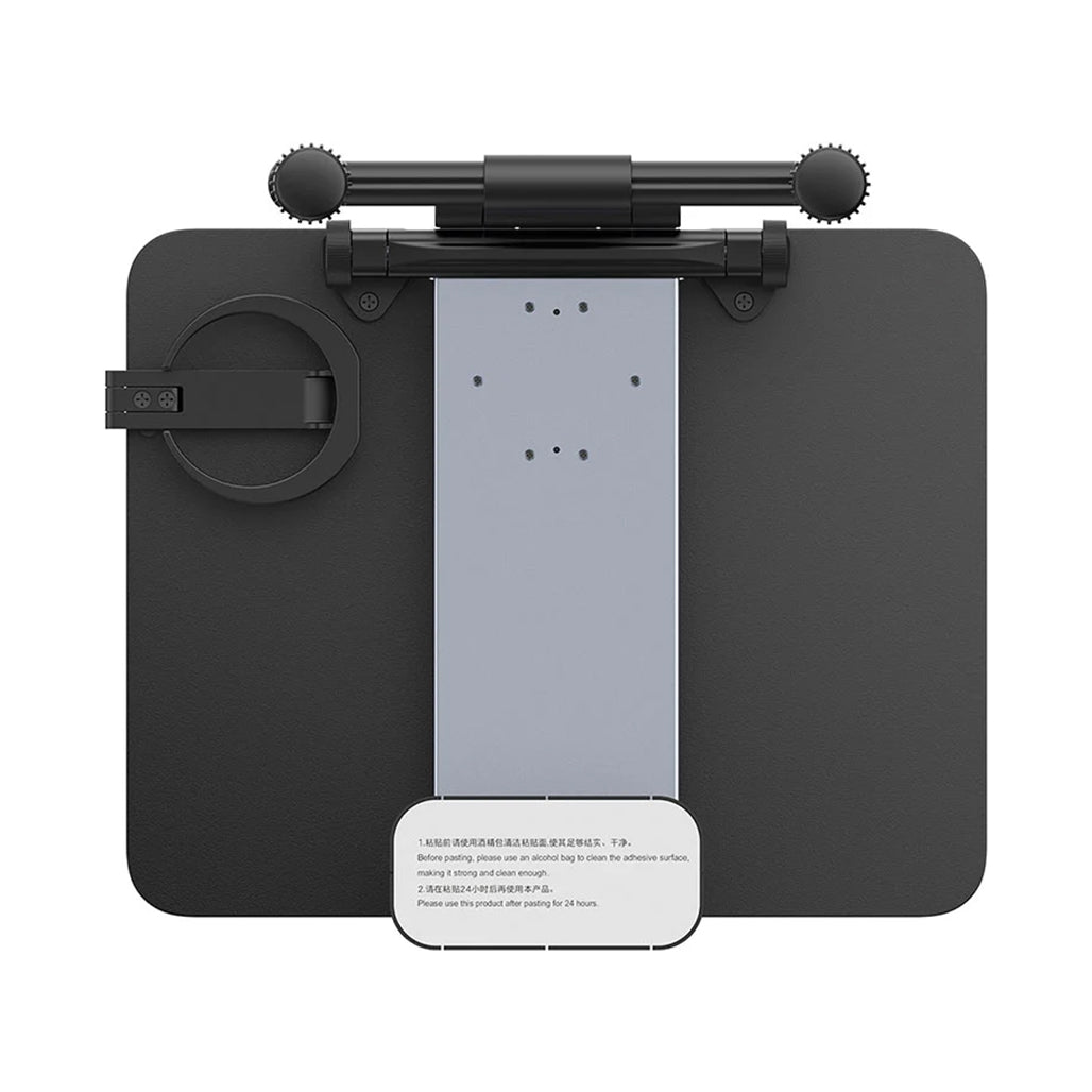 A Photo Of Baseus MagPro II Versatile Car Mount - Foldable Laptop Desk with 360° Rotatable Phone Holder, Adjustable Height, Easy Installation for Backseat Headrest, Black