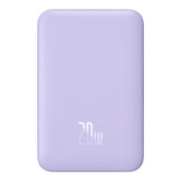Baseus Magnetic Mini Wireless Fast Charge Power Bank 10000mAh 20W - Purple | Includes Type-C to Type-C Cable