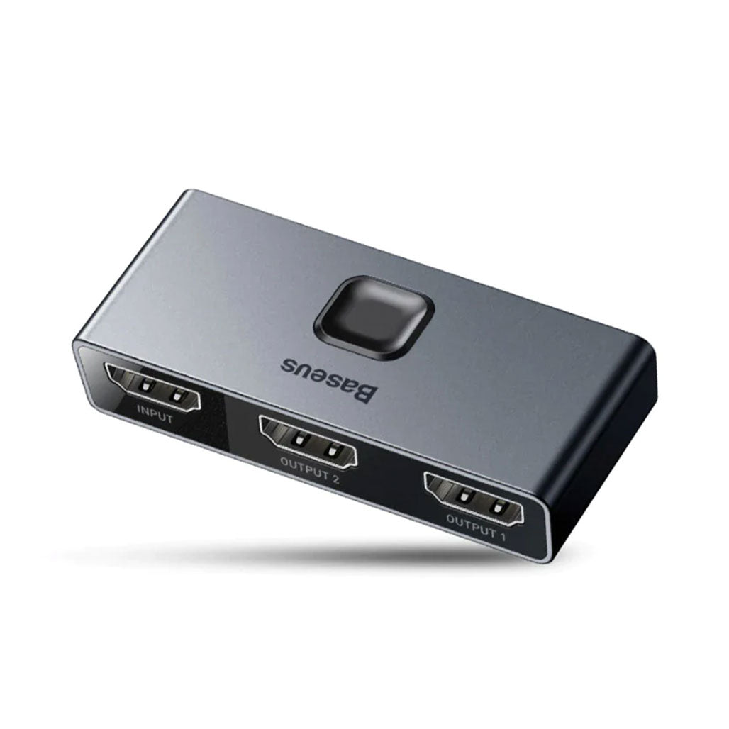 A Photo Of Baseus 4K 60Hz HDMI Splitter and Bi-Directional HDMI Switcher - 1x2/2x1 HDR HDMI Audio Adapter for PS4, TV Box, and More