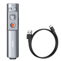 Baseus Orange Dot Wireless Presenter (Red Laser) - Grey