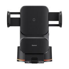 A Photo Of Baseus Qi 15W Wireless Car Charger and Phone Holder with Suction Cup – Fast Charging, Auto Alignment, and Universal Compatibility