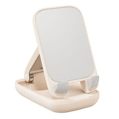 A Photo Of Baseus Seashell Series Folding Phone Stand Cluster - Adjustable with Mirror Panel