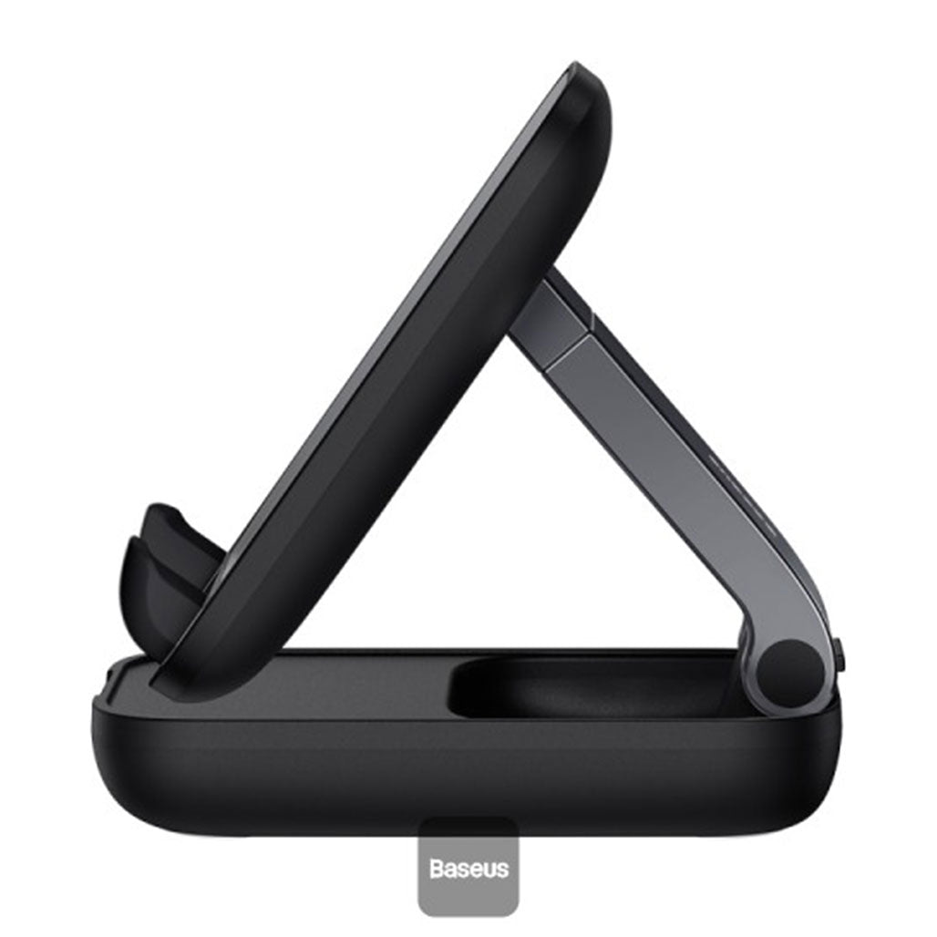 A Photo Of Baseus Seashell Series Folding Phone Stand Cluster - Adjustable with Mirror Panel