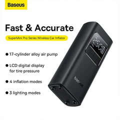 A Photo Of Baseus SuperMini Pro Series Wireless Car Inflator – Compact, Portable, and Versatile Tire Pump