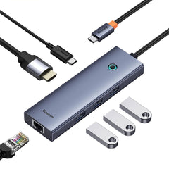 A Photo Of Baseus UltraJoy 6-in-1 USB Hub - Type-C Docking Station