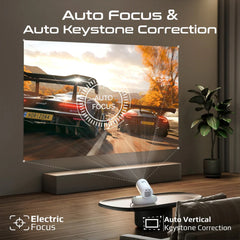 A Photo Of Promate Beamer-250R - 4K Compatible Wireless LCD Projector