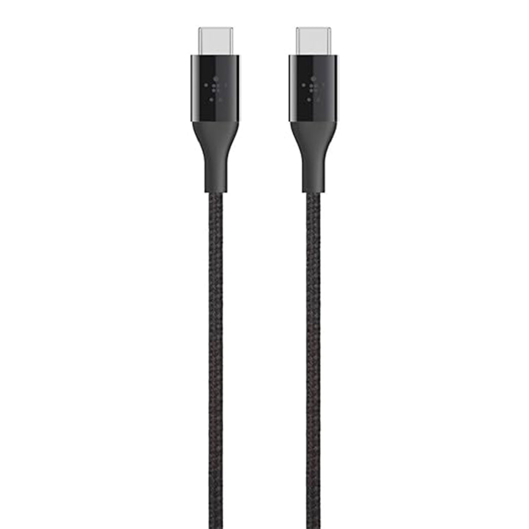 A Photo Of Belkin MIXIT DuraTek Kevlar USB-C to USB-C Cable - 4 Feet (Black), Ultra-Durable with Aramid Fibers and Nylon Braiding
