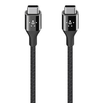 Belkin MIXIT DuraTek Kevlar USB-C to USB-C Cable - 4 Feet (Black), Ultra-Durable with Aramid Fibers and Nylon Braiding