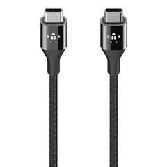 A Photo Of Belkin MIXIT DuraTek Kevlar USB-C to USB-C Cable - 4 Feet (Black), Ultra-Durable with Aramid Fibers and Nylon Braiding
