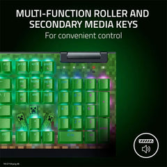 A Photo Of Razer BlackWidow V4 X Minecraft Edition Mechanical Gaming Keyboard – Green Switches