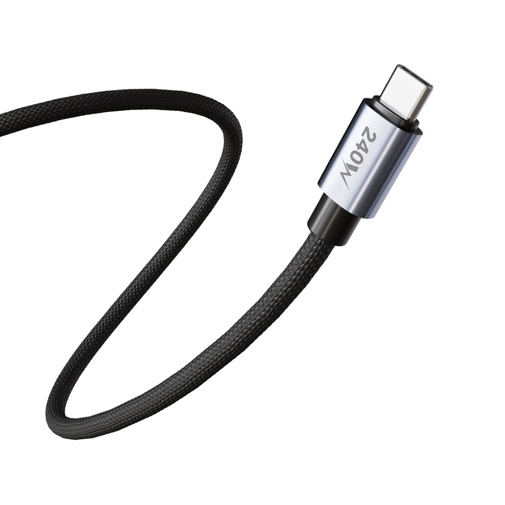 A Photo Of Blupebble PowerFlow 240W USB-C to USB-C Braided Fast Charging Cable