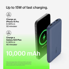 A Photo Of Belkin BoostCharge 10K Power Bank with USB-C & Dual USB-A Ports – Fast Charging, 10,000mAh Capacity
