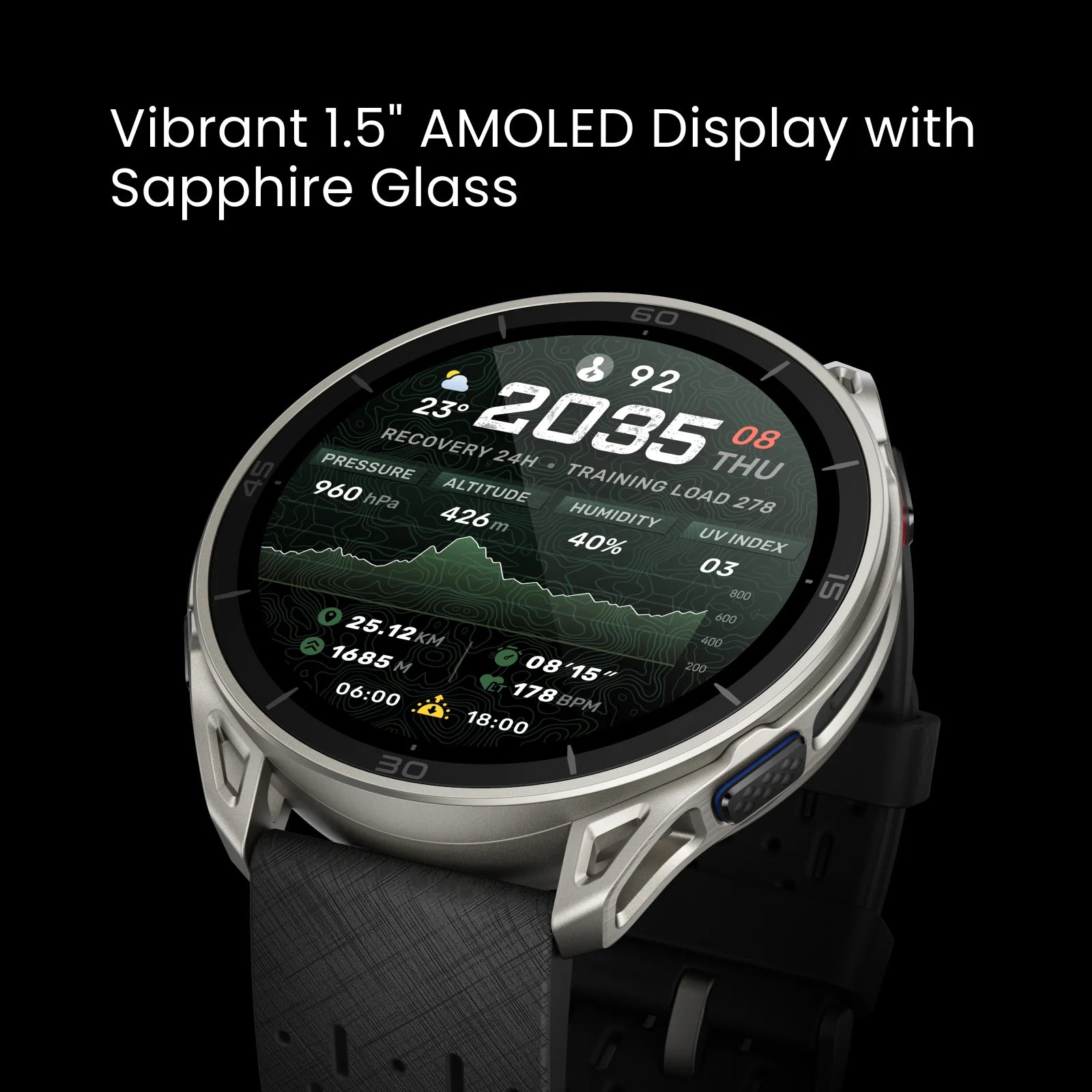 A Photo Of Amazfit Cheetah 2 Ultra - GPS Trail Running Smartwatch