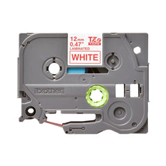 A Photo Of Brother TZe-232 Labelling Tape Cassette – Red on White, 12mm wide