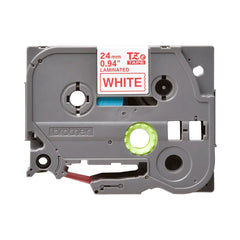 A Photo Of Brother TZe-252 Labelling Tape Cassette – Red on White, 24mm wide