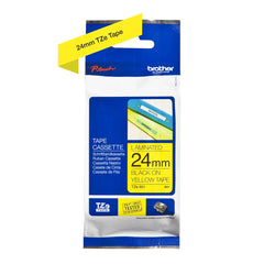 A Photo Of Brother TZe-651 Labelling Tape Cassette – Black on Yellow, 24mm wide