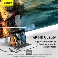 A Photo Of Baseus Metal Gleam Series - 8in1 Multifunctional Type-C HUB Docking Station