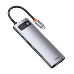 A Photo Of Baseus Metal Gleam Series - 8in1 Multifunctional Type-C HUB Docking Station
