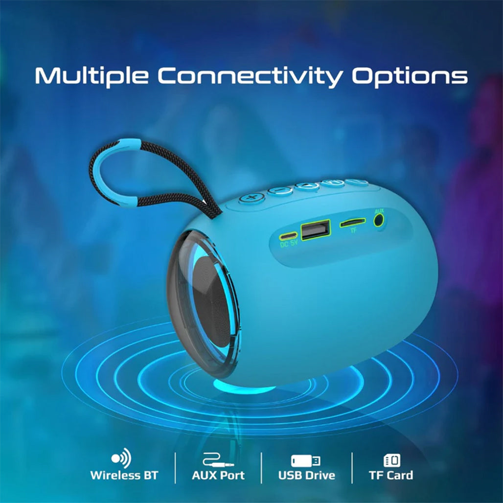 A Photo Of Promate Capsule-3 LumiFlux - Wireless Speaker - Blue