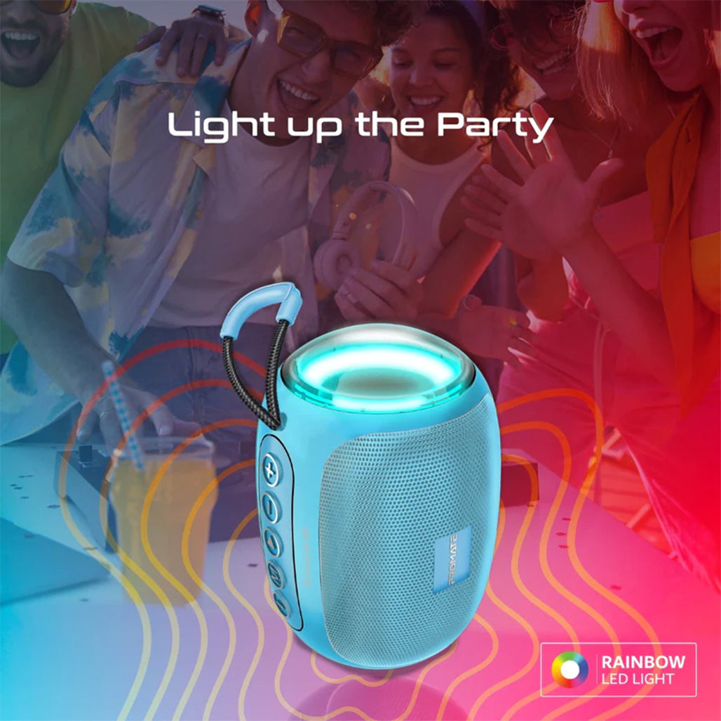 A Photo Of Promate Capsule-3 LumiFlux - Wireless Speaker - Blue