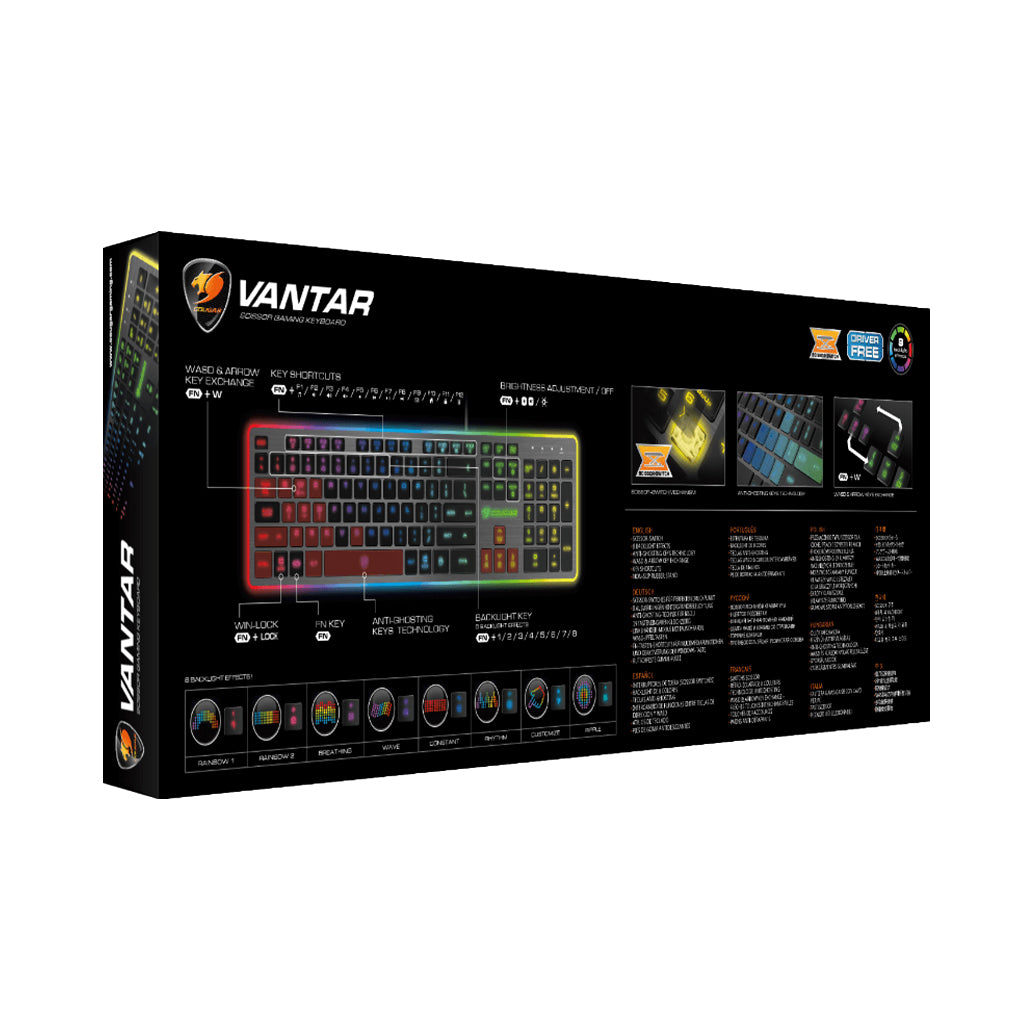 A Photo Of COUGAR VANTAR RGB Scissor Switch Gaming Keyboard