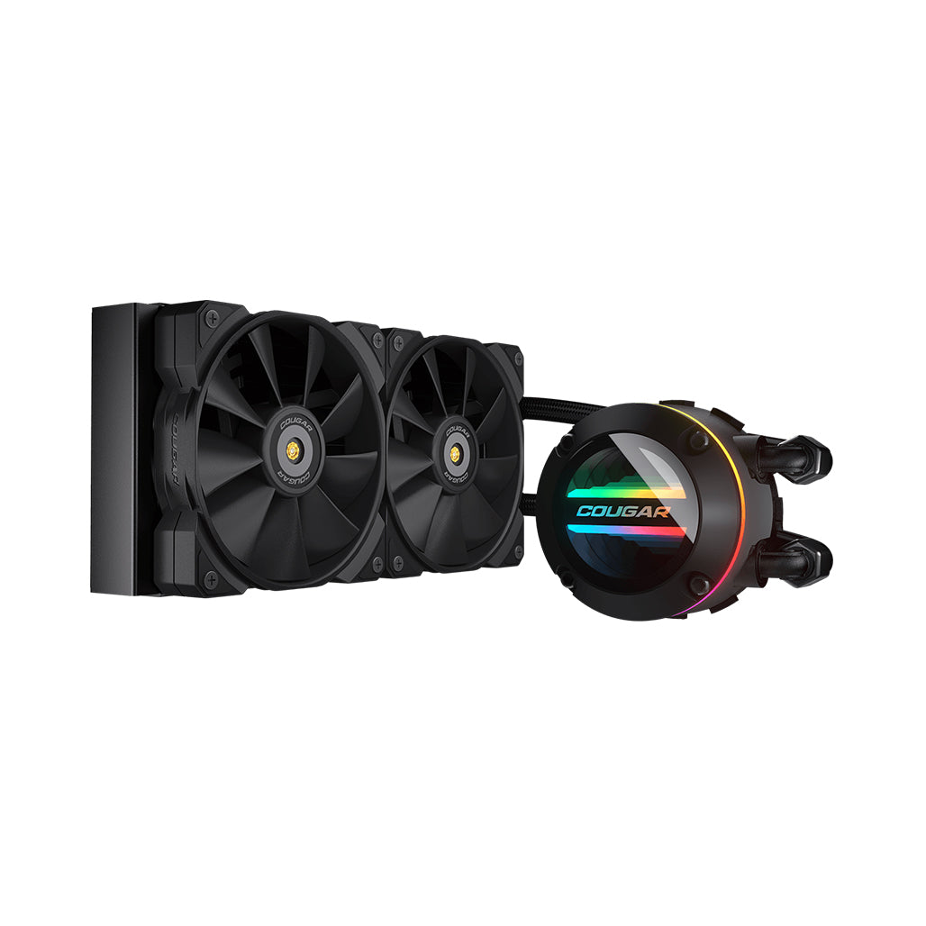 A Photo Of Cougar POSEIDON GT 240 High-Performance AIO Liquid Cooler - ARGB, Efficient Heat Transfer, and Advanced Durability