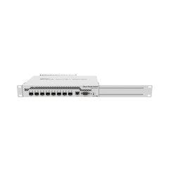 A Photo Of MikroTik CRS309-1G-8S+IN Desktop Switch | 1 Gigabit Ethernet Port, 8 SFP+ 10Gbps Ports