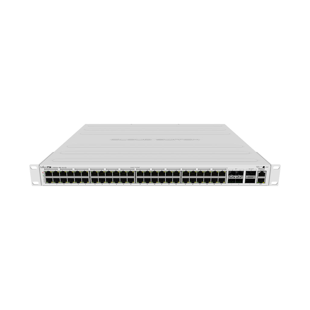 A Photo Of Mikrotik CRS354-48P-4S+2Q+RM Rackmount Switch | 48x 1G RJ45 Ports, 4x 10G SFP+, 2x 40G QSFP+ | 750W Power Supply