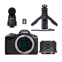 Canon EOS R50 - Mirrorless Camera Content Creator Kit, Black | Includes Mic and Tripod